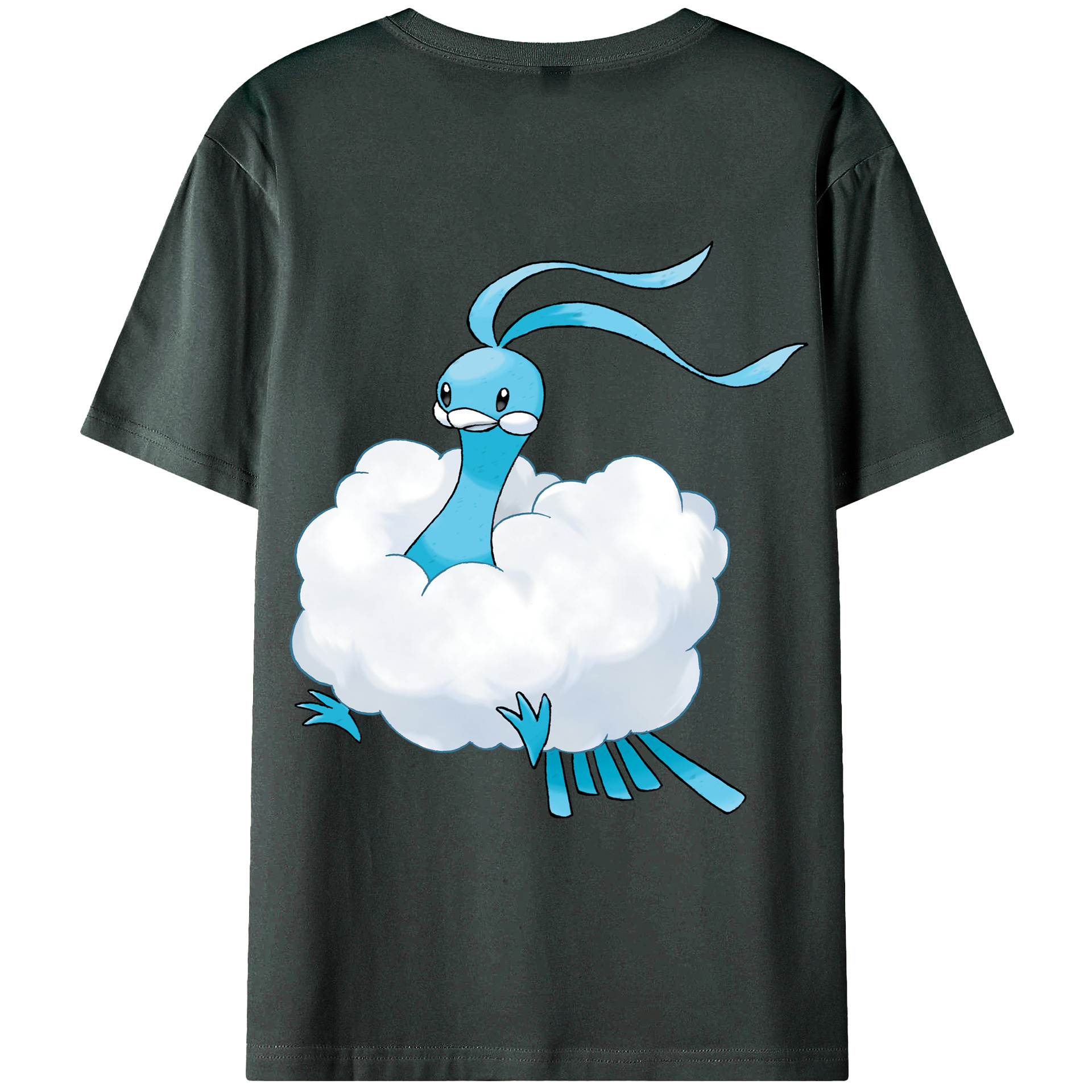 （画像用） ポケットモンスター Pokémon 綿100％ メンズ半袖Tシャツ（バックプリント） 通気性